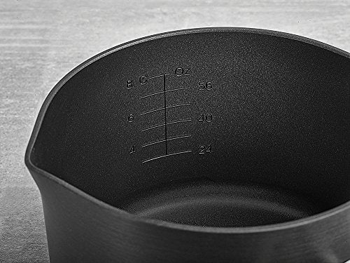 Nonstick Saucepan with Cover 2.5 Quart - Grey Kitchen Cookware