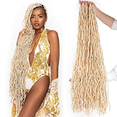 36 Inch Faux Locs Crochet Hair - Long Soft Goddess Dreadlocks, 6 Packs / 613#