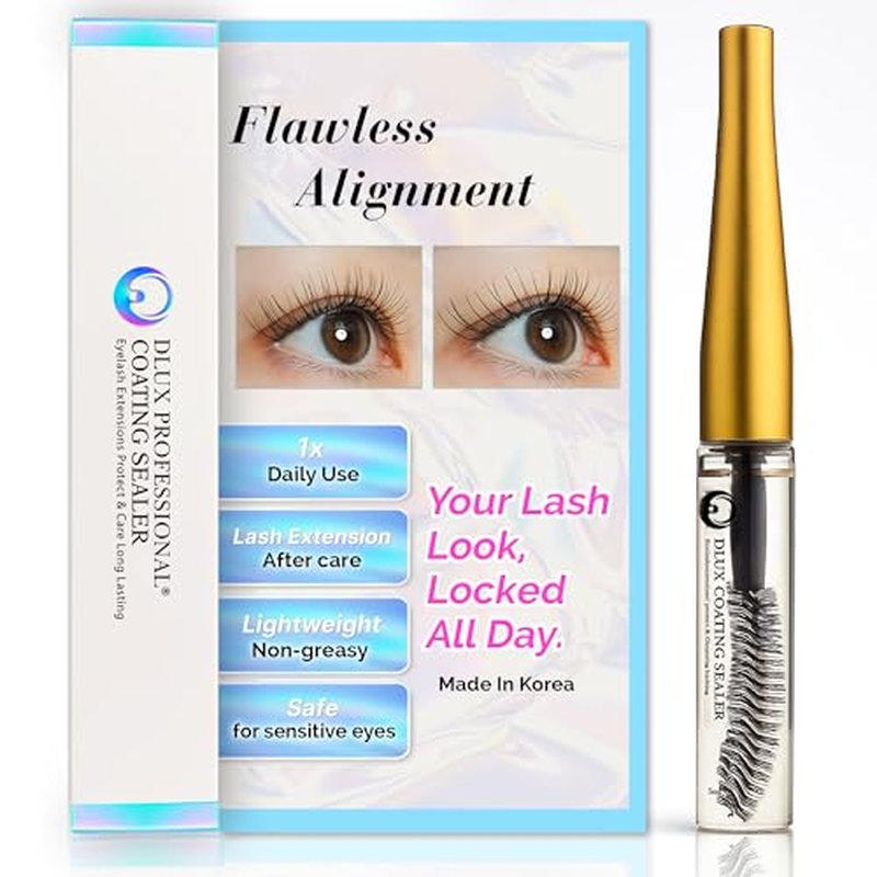 Dlux Professional Lash Sealant for Eyelash Extensions - Lash Sealer For Cluster Lashes DIY Lash Extension Coating Long Lasting 2 Weeks Lash Seal, Lash Tech Gifts for Women