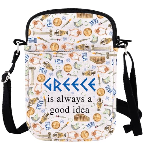 WCGXKO Greece Gift Greece Surprise Trip Gift Greece Is Always A Good Idea Zipper Pouch Makeup Bag
