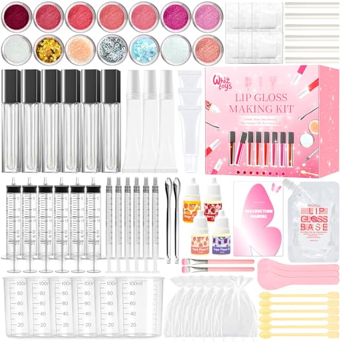 Lip Gloss Making Kit, Lip Gloss Kit, Diy Lipgloss Set, Fun Make Your Own Lipgloss Kids£¬Party Birthday Gifts for Girls, Women, Moisturizing Lip Gloss Base