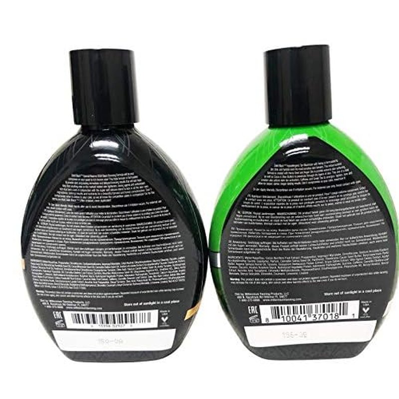 2 Pack - Millennium Tanning Solid Black Special Reserve 200x + Millennium Tanning Solid Black Hypoallergenic Tan Maximizer w Hemp