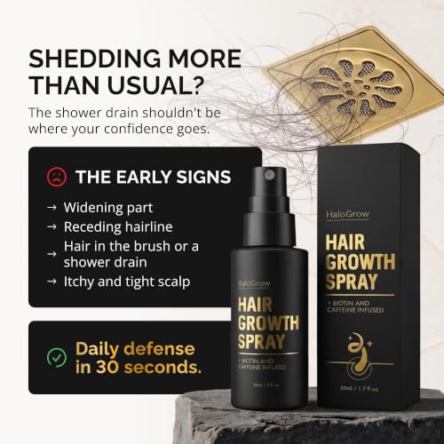 Hair Growth Serum Spray for Men & Women - Biotin & Caffeine, Anti-Thinning, 3 Pack, 1.7 Fl Oz