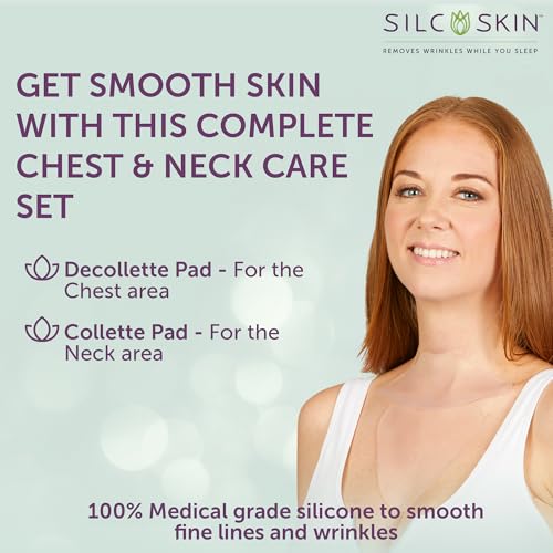 Neck and Chest Wrinkle & Scar Care Set - Reusable Silicone Pads for Anti-Aging