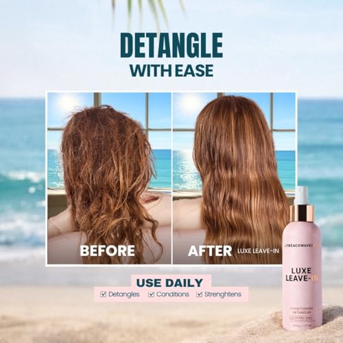 Beachwaver Luxe Leave-In Hair Detangler 6 Fl Oz - Deep Conditioning & Strengthening