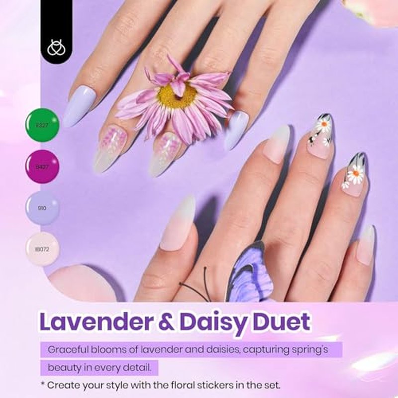 beetles Pastel Gel Polish Set - Petal Symphony Collection, 40 Pcs 36 Colors Easter Gel Polish Set Spring Colors Pink Red Green Blue Color Gel with Base&Glossy Matte Top Coat UV LED Nail Art