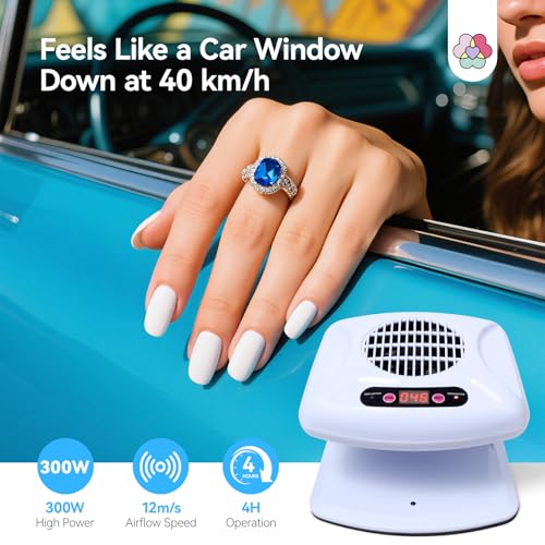 Large White 300W Nail Dryer for Regular Polish - Salon & Home Use