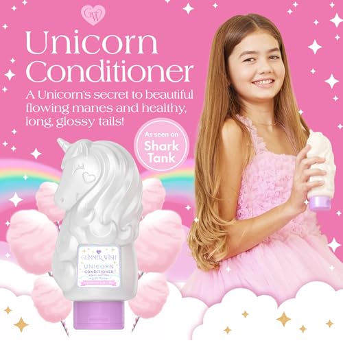 Glimmer Wish Unicorn Kids Conditioner, Fragrance-Free, Organic Oils, Sensitive Skin, 12 Fl Oz