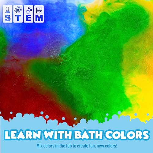 Kids Bath Color Tablets - 150 Count, Nontoxic & Fragrance-Free, 7 Bright Colors for Fun & Creative Bath Time