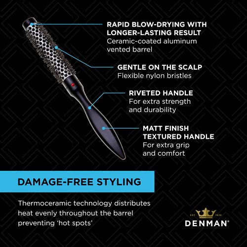 X-Small Denman Thermo Ceramic Hourglass Hot Curl Brush - Hair Styling Tool