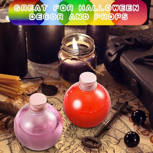 Layhit 24 Pack 3.4oz Plastic Potion Bottles with Rose Gold Aluminum Lids - Mini Refillable Containers