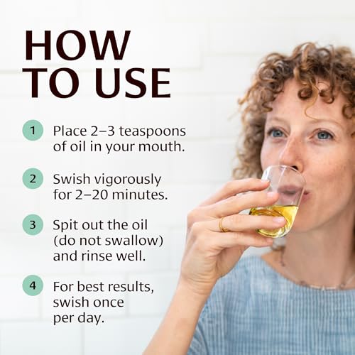 Banyan Botanicals Organic Mint Oil Pulling Mouthwash 8 Fl Oz Pack of 2