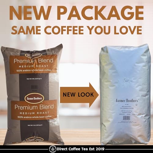 Premium Arabica Whole Bean Coffee - Medium Roast with Nutty & Chocolate Notes, 5 lb Bag