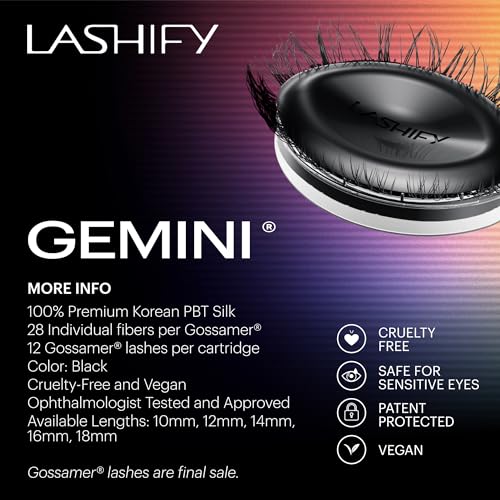 Lashify Gemini 10mm Gossamer False Lashes Voluminous Wispy Eyelash Extensions