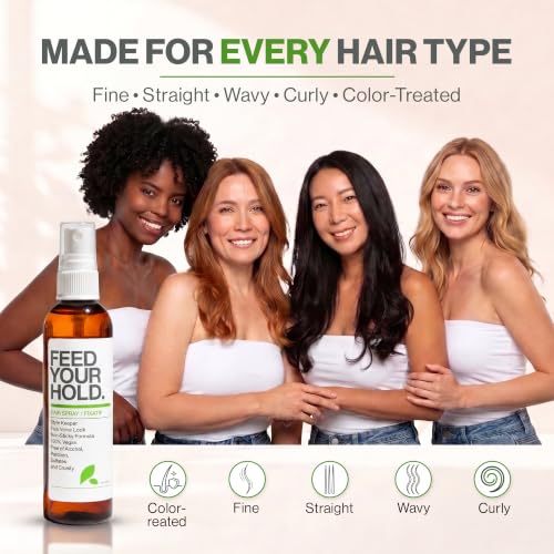 Volumizing Hair Spray for Fine Hair - Organic, Vegan, 4oz - Flexible Hold & Shine
