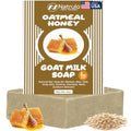 Cactus Honey & Oats Goat's Milk Soap Bar 4 oz ? Natural Bar Soap for Women, Men, Kids, Itchy Skin, Eczema, Psoriasis, Rash, Sunburn Skincare ? Calming Colloidal Oatmeal Face Cleanser & Body Wash
