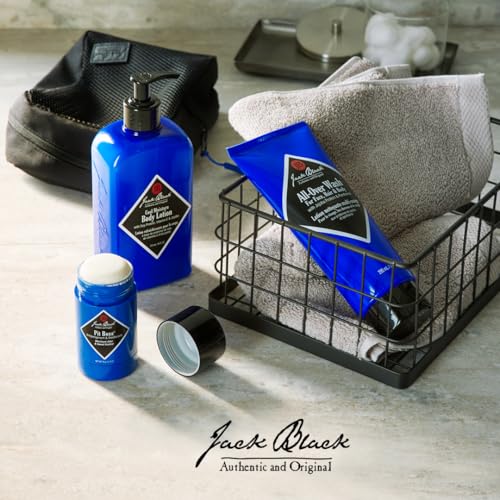 Jack Black Body Collection Set for Men - Mens Body Wash, Pit Boss Men's Deodorant, Body Lotion, Grooming Kit