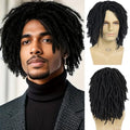 Men's Afro Braided Dreadlock Wig - Natural Short Crochet Twist Wig - Variation 1B