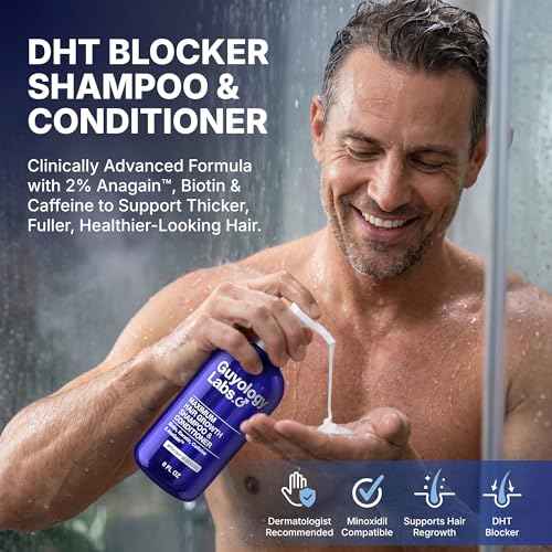 Natural Hair Growth Shampoo & Conditioner Set for Men & Women - DHT Blocker, Thicker Hair