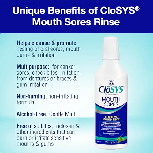 Hydrogen Peroxide Mouthwash for Oral Sores 16 oz 2 Pack - Gentle, Alcohol-Free