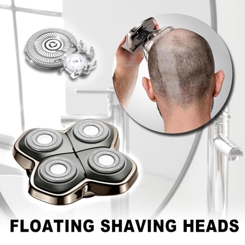 TRAH Shaver PRO 4 Head Replacement Blades 2 Pack for Bald Men Electric Razors