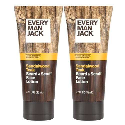 Sandalwood Beard & Face Moisturizer 3.2oz - 2 Pack, Hydrates & Relieves Dry Skin