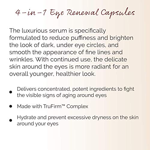 Crepe Erase 4-in-1 Line Smoothing Capsules – Anti-Aging Serum with Hyaluronic Acid & Peptides, 30 Count