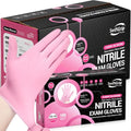 SwiftGrip Nitrile Exam Gloves 4 Mil Cherry Blossom Medium Disposable Food Safe Latex-Free Powder-Free (1000 Pack)