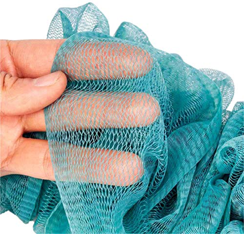 Arswin 4-Pack Back Scrubber with 18in Anti-Slip Handle, Soft Nylon Mesh Loofah Bath Brush (4 Color)