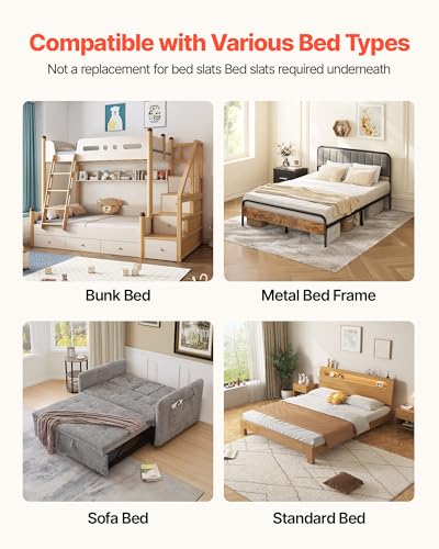 Queen Size Foldable Bunkie Board for Mattress Support - Anti-Sag, Non-Slip