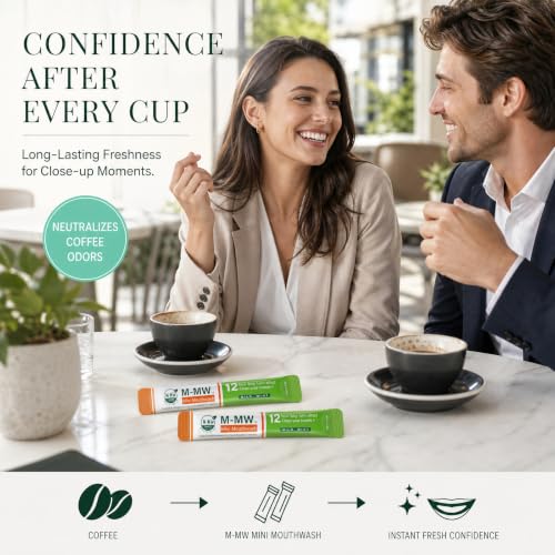 Travel Size Alcohol-Free Mouthwash Packets - Fresh Breath 100 Count - Green Variation