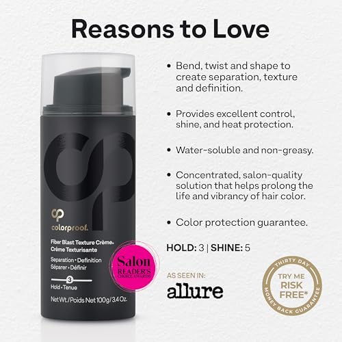 ColorProof Fiber Blast Hair Texturizing Cream for Definition & Shine 3.4 fl oz