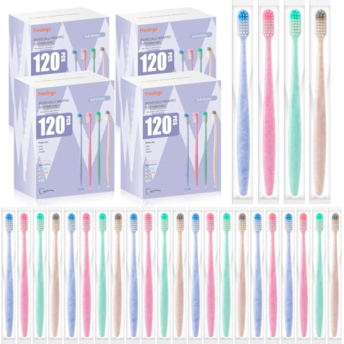 Bulk Disposable Toothbrushes Pack of 480 Individually Wrapped Soft Bristle Travel Ready