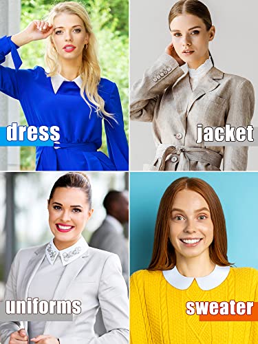 Giegxin 6 Pcs White Elegant Detachable Fake Collar for Women
