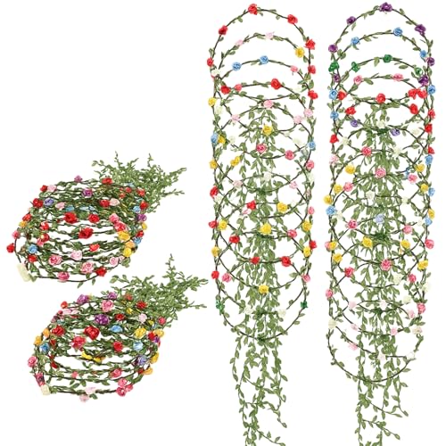 Willbond 48Pcs Flower Headbands Crown Bulk for Women Floral Garlands