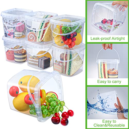Macarrie 50 Pack 68 oz Square Food Storage Containers with Airtight Lids