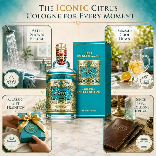 4711 Original Eau de Cologne Splash 10.1 Fl Oz Unisex Citrus Fragrance - Pack of 1