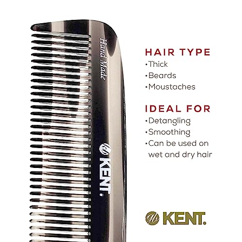 Kent 12T Wide Tooth Detangling Comb 3 Pack - Handmade Curly Hair Comb
