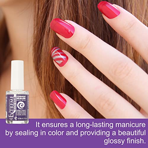 Backscratchers Extreme Permanent Glaze Sealer 0.5 Fl Oz High Gloss Top Coat - Long Lasting, Quick Dry
