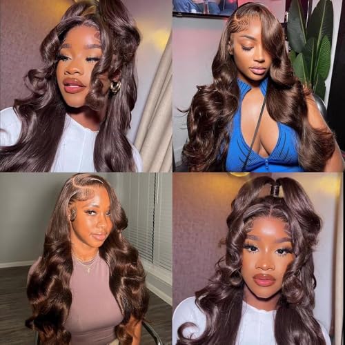 CnumGunm Chocolate Brown Human Hair Bundles 16-20 Inch Virgin Remy Brazilian #4