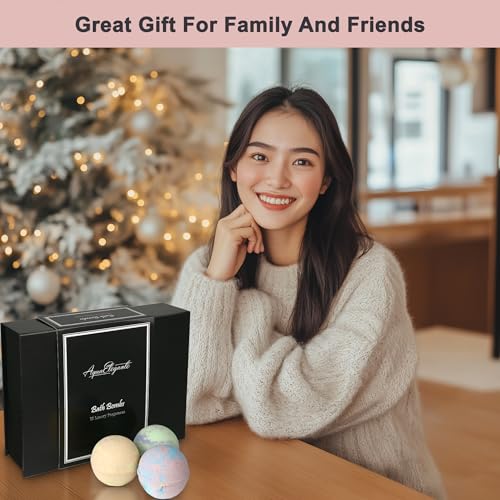 Luxury Bath Bomb Gift Set of 12 with Green Tea & Vanilla - Relaxing Aromatherapy Spa