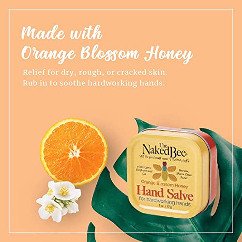 The Naked Bee Restoration Foot Balm 2oz Orange Blossom Honey + Orange Blossom Honey Halve Salve 2oz