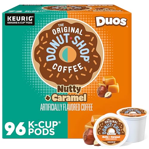 The Original Donut Shop Nutty + Caramel Coffee Pods 24-Count Pack of 4 for Keurig