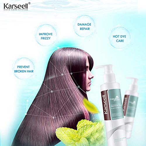 Karseell Argan Oil Hair Serum & Repair Protein Leave-In Conditioner 150ml - Nourishes & Repairs Dry Damaged Hair