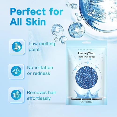 Hard Wax Beads, 1lb, Wax for Coarse Hair Removal, Sensitive Skin, Full Body, Women and Men