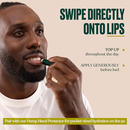 The Body Shop Hemp Heavy Duty Lip Care, 0.14 Oz,Green