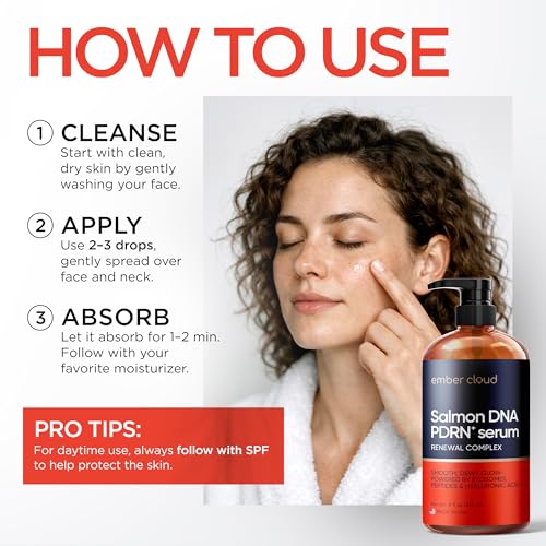 Salmon DNA PDRN Serum with Hyaluronic Acid & Peptides - 8 Oz, Hydrating & Brightening