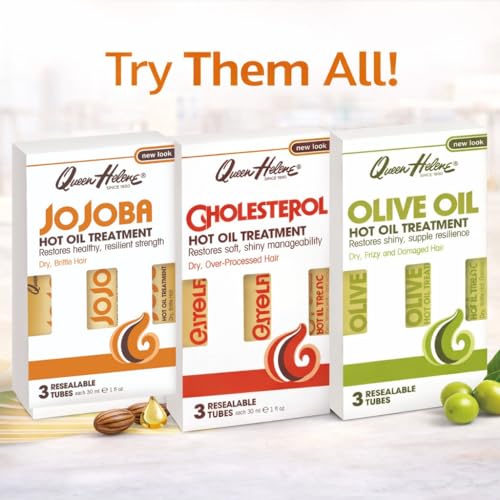 Cholesterol Hot Oil Treatment for Dry Damaged Hair - 0.98 Fl Oz Pack of 12