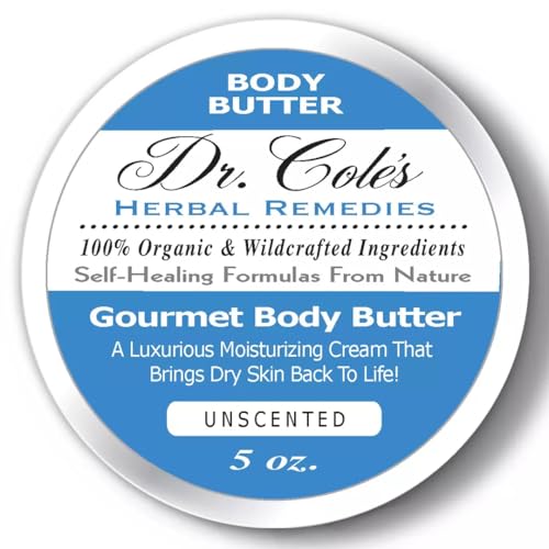 Organic Unscented Body Butter for Dry Skin - Hand, Foot & Full Body Moisturizer