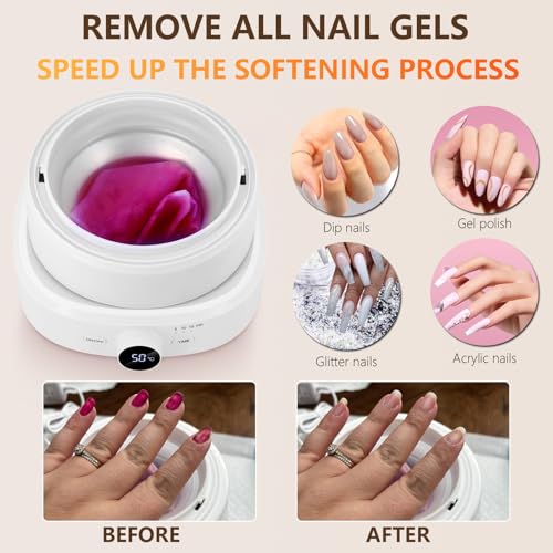 Electric Nail Soaking Bowl with Precise Temperature Control 86-140°F